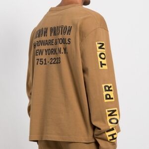 Heron Preston Tan Graphic Long Sleeve